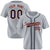 Custom Gray Navy Orange Authentic Baseball Jersey