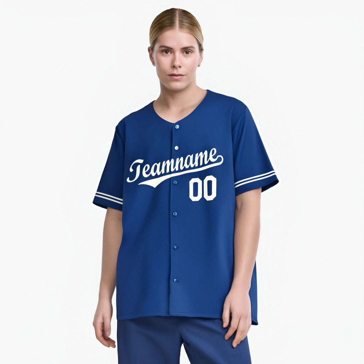 Custom Royal Blue White Authentic Baseball Jersey