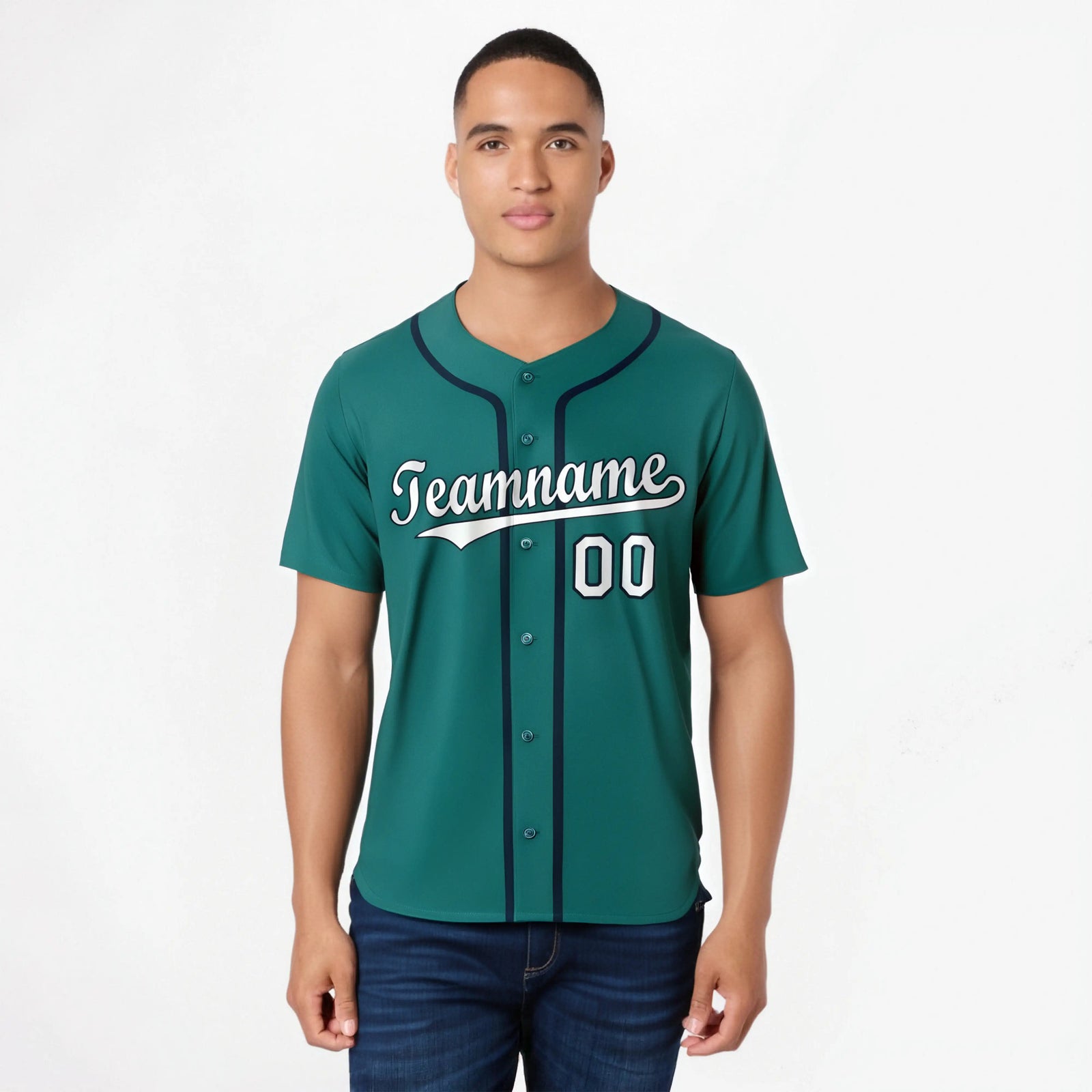 Custom Aqua Gray Navy Authentic Baseball Jersey