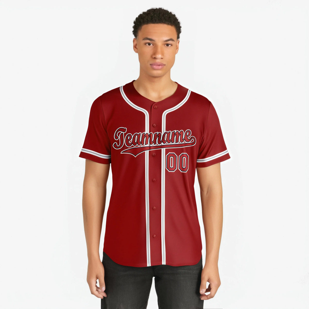 Custom Royal Red Gray Authentic Baseball Jersey