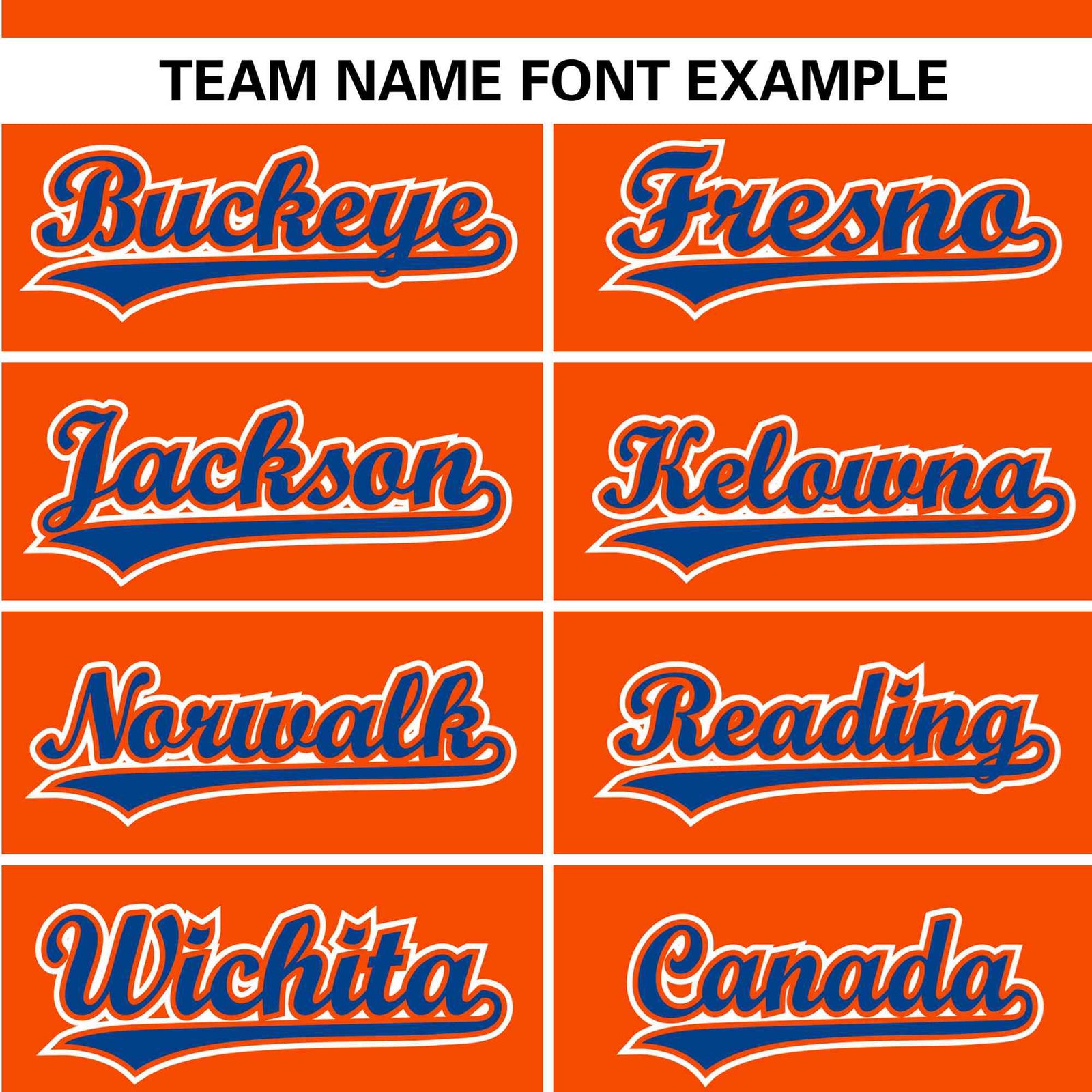 Custom Orange Royal Blue White Authentic Baseball Jersey