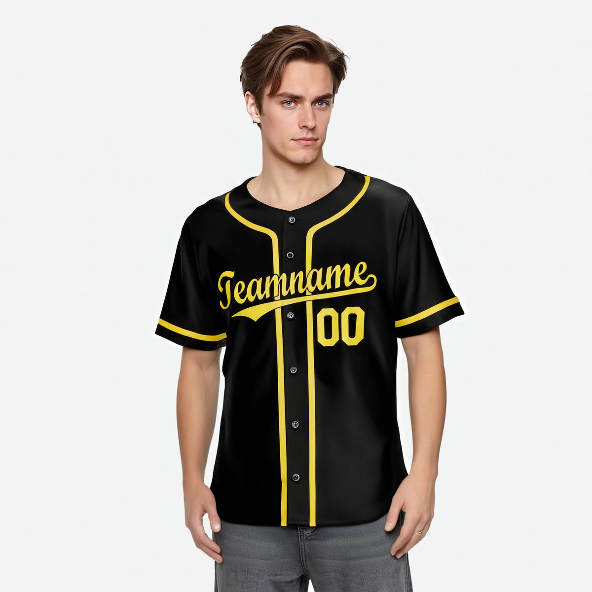 Custom Black Gold Authentic Baseball Jersey
