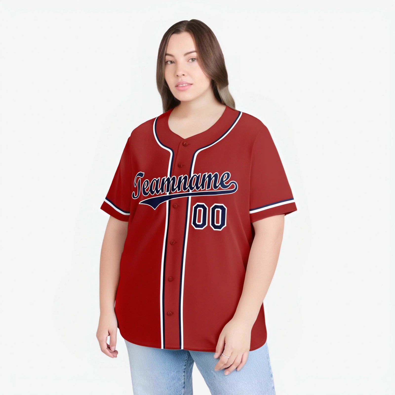 Custom Royal Red Navy White Authentic Baseball Jersey