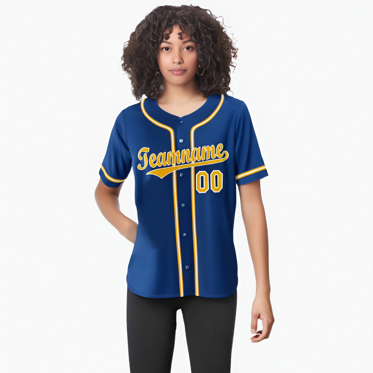 Custom Royal Blue Yellow White Authentic Baseball Jersey
