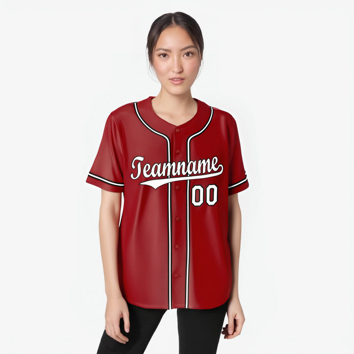 Custom Royal Red White Black Authentic Baseball Jersey