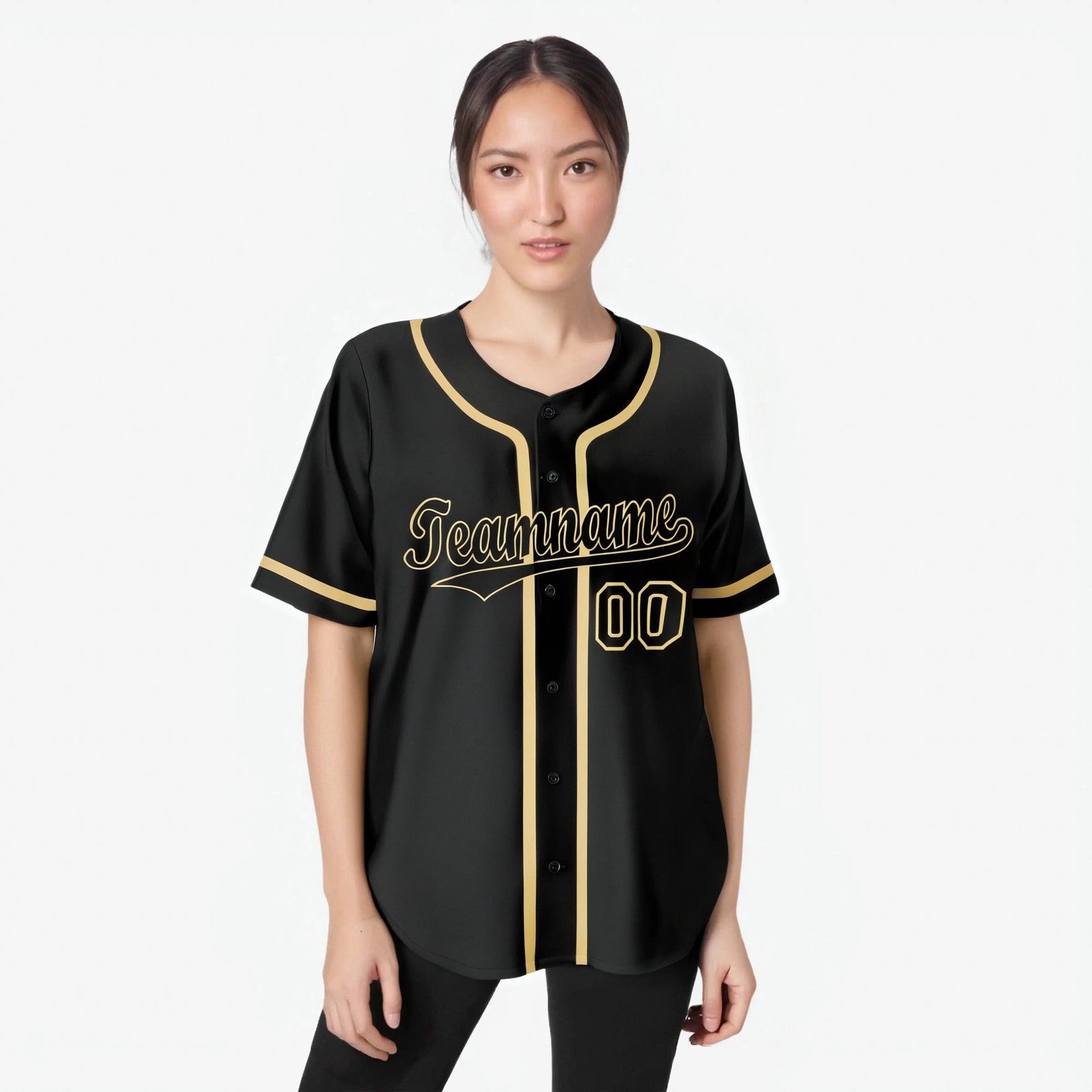 Custom Black Old Gold Authentic Baseball Jersey