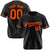 Custom Black Orange Authentic Baseball Jersey