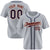 Custom Gray Navy Orange Authentic Baseball Jersey