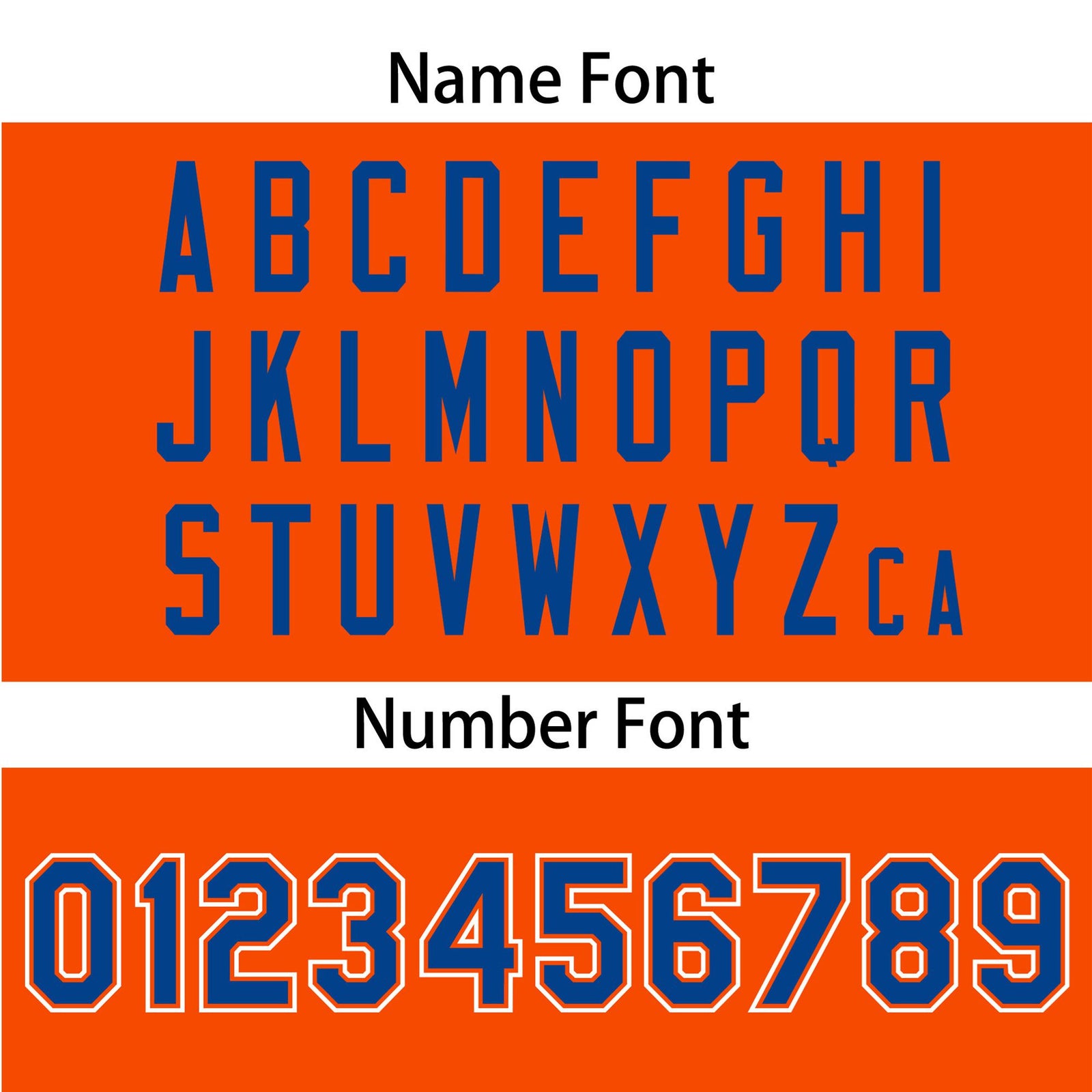 Custom Orange Royal Blue White Authentic Baseball Jersey