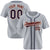 Custom Gray Navy Orange Authentic Baseball Jersey