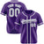 Custom Purple Gray White Authentic Baseball Jersey