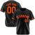 Custom Black Orange Authentic Baseball Jersey