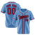 Custom Light Blue Red Authentic Baseball Jersey