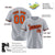 Custom Gray Orange Black Authentic Baseball Jersey