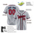 Custom Gray Red Navy Authentic Baseball Jersey