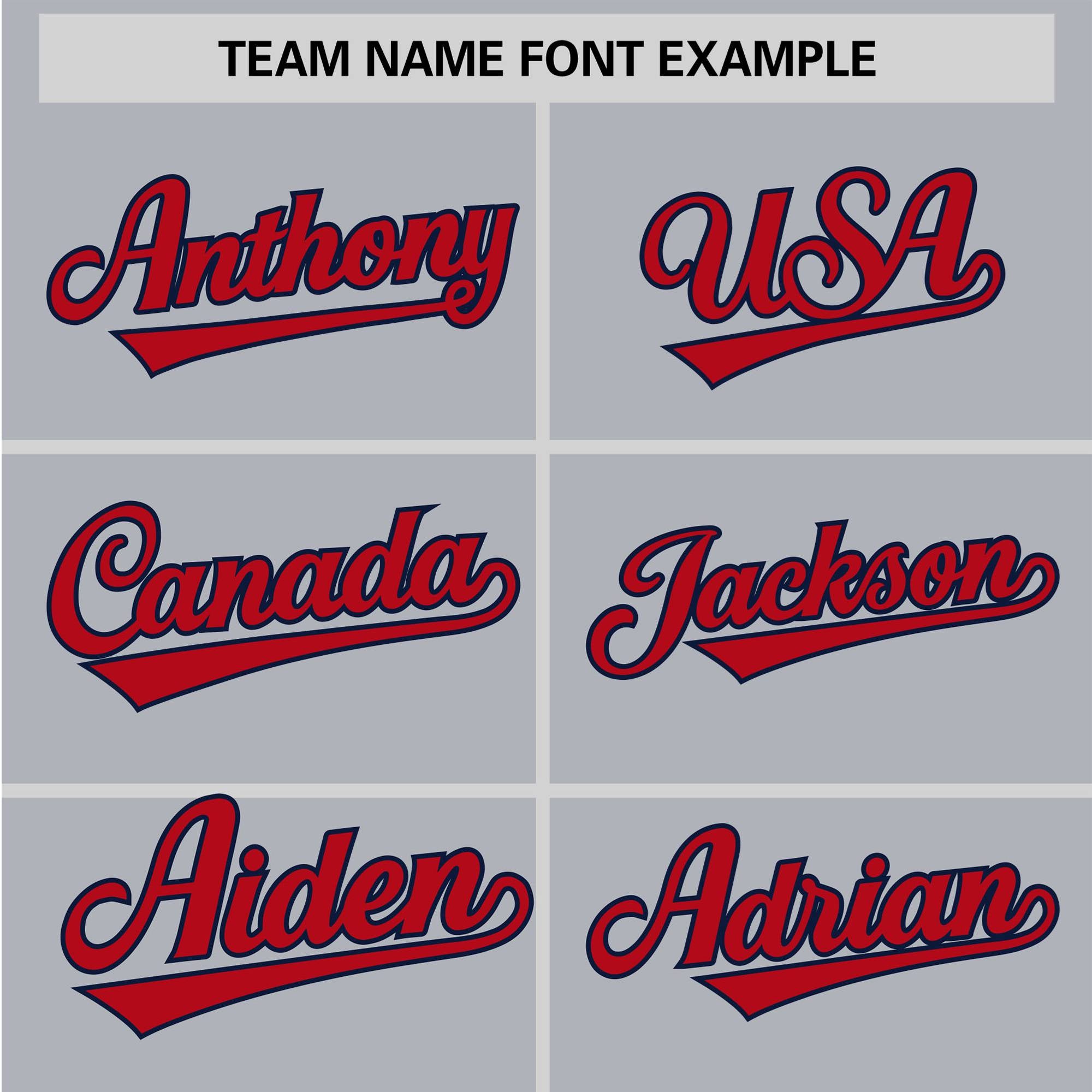 Custom Gray Red Navy Authentic Baseball Jersey