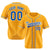 Custom Gold Blue White Authentic Baseball Jersey