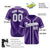 Custom Purple Gray White Authentic Baseball Jersey