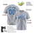 Custom Gray Blue White Authentic Baseball Jersey