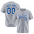 Custom Gray Blue White Authentic Baseball Jersey