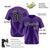 Custom Purple Black White Authentic Baseball Jersey