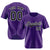 Custom Purple Black White Authentic Baseball Jersey