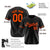 Custom Black Orange Authentic Baseball Jersey