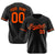 Custom Black Orange Authentic Baseball Jersey