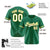 Custom Kelly Green White Gold Authentic Baseball Jersey