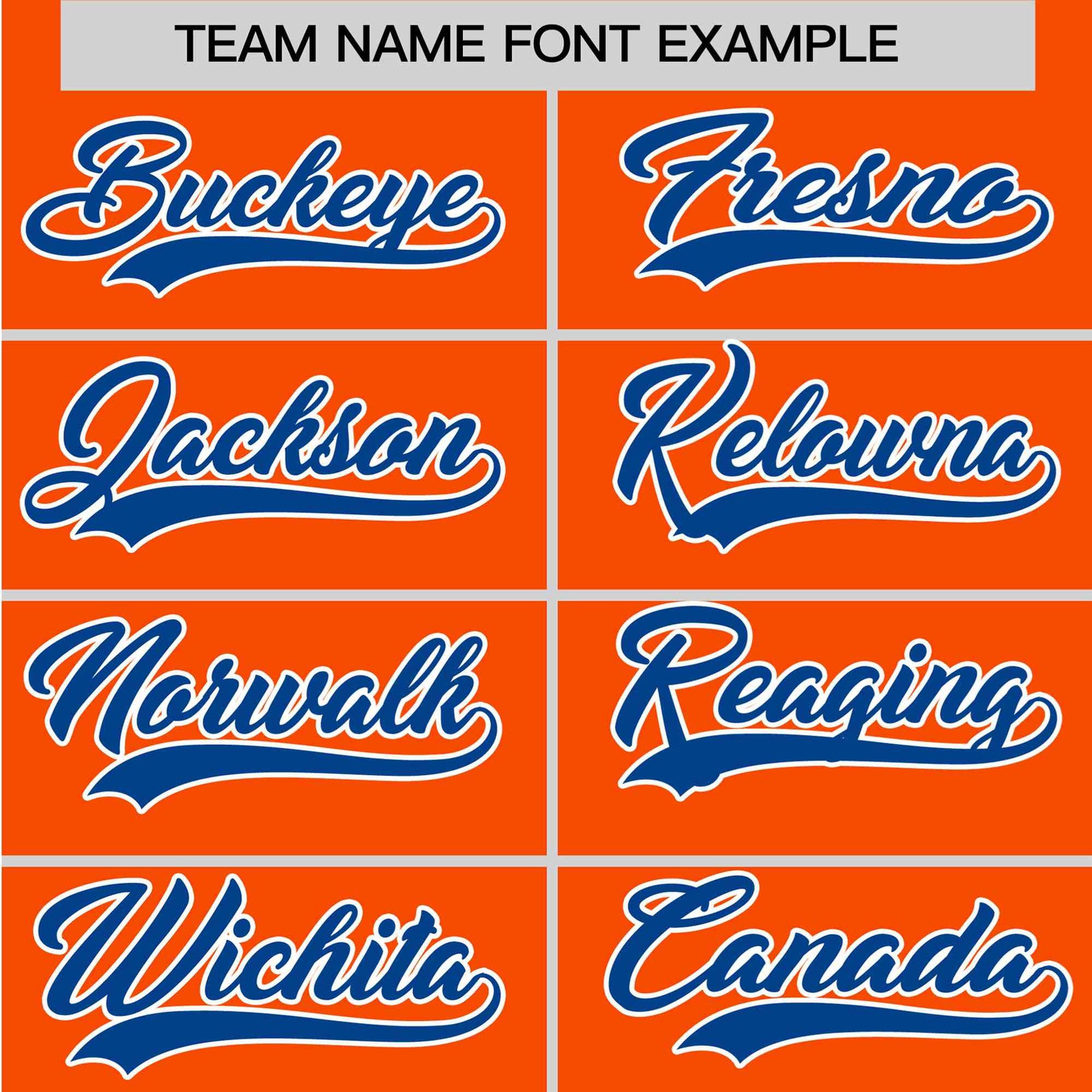 Custom Orange Royal Blue White Authentic Baseball Jersey