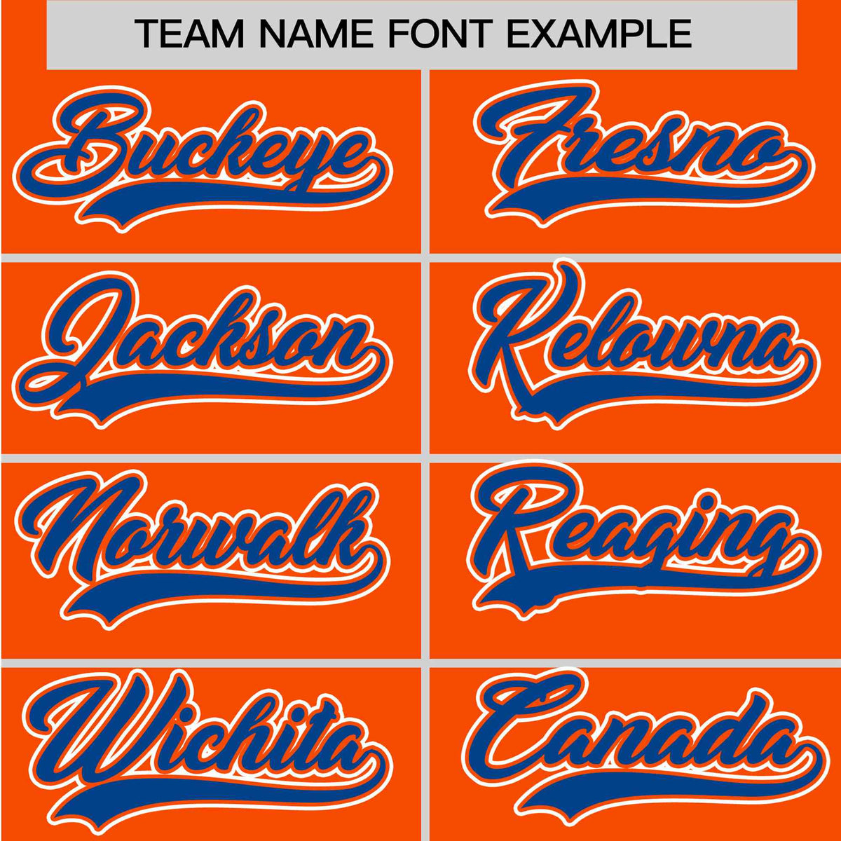 Custom Orange Royal Blue White Authentic Baseball Jersey