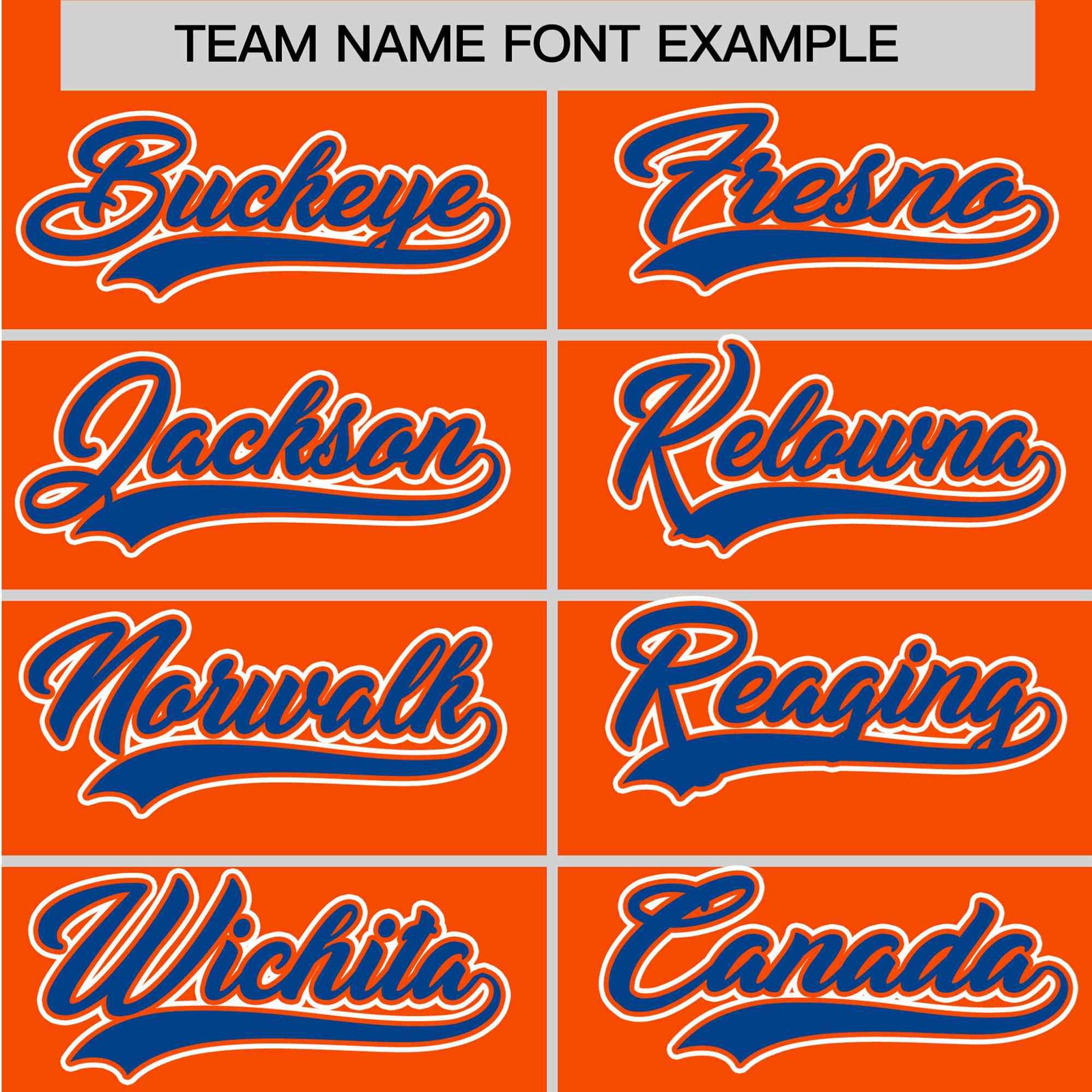 Custom Orange Royal Blue White Authentic Baseball Jersey