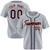 Custom Gray Navy Orange Authentic Baseball Jersey