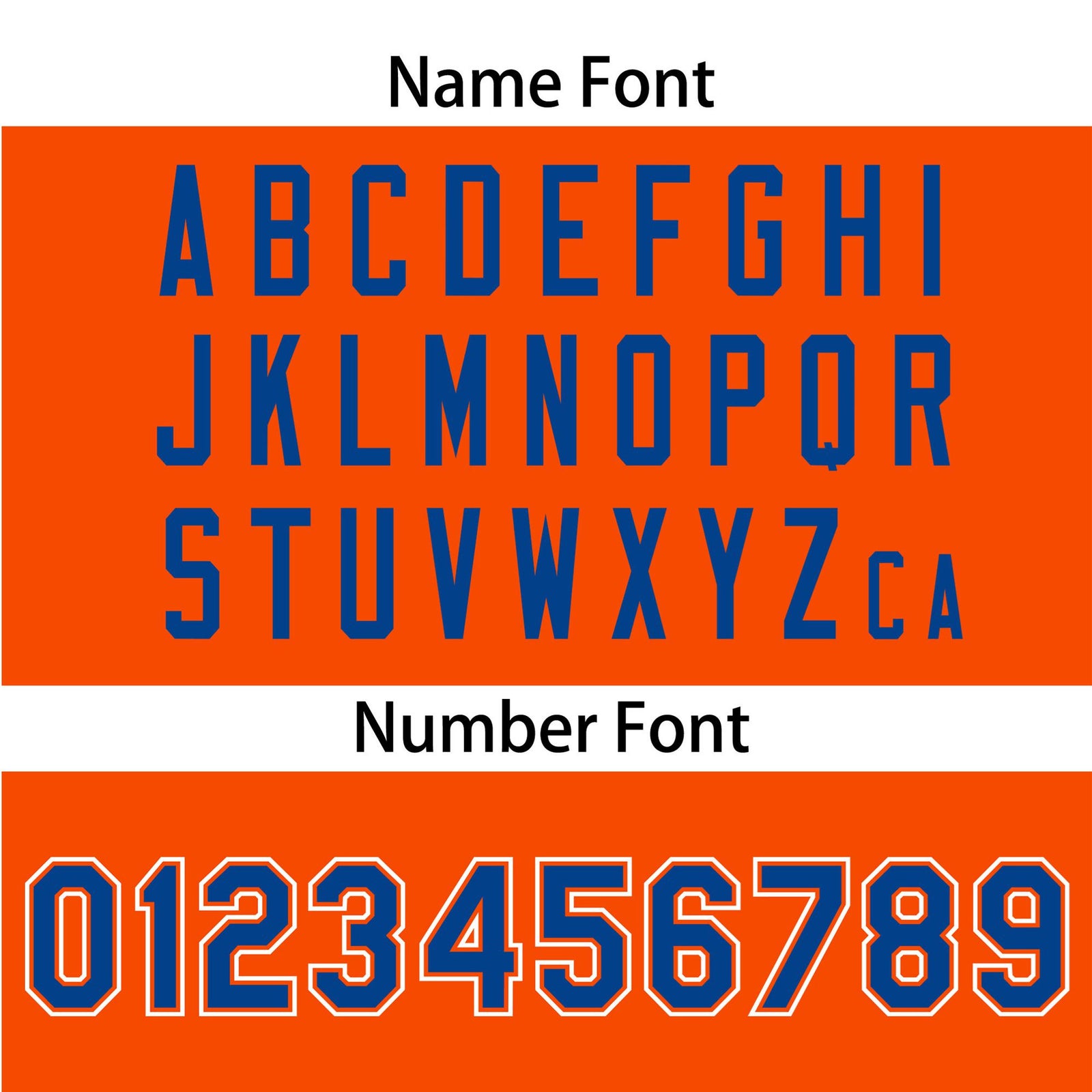 Custom Orange Royal Blue White Authentic Baseball Jersey