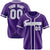 Custom Purple Gray White Authentic Baseball Jersey