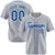 Custom Gray Blue White Authentic Baseball Jersey