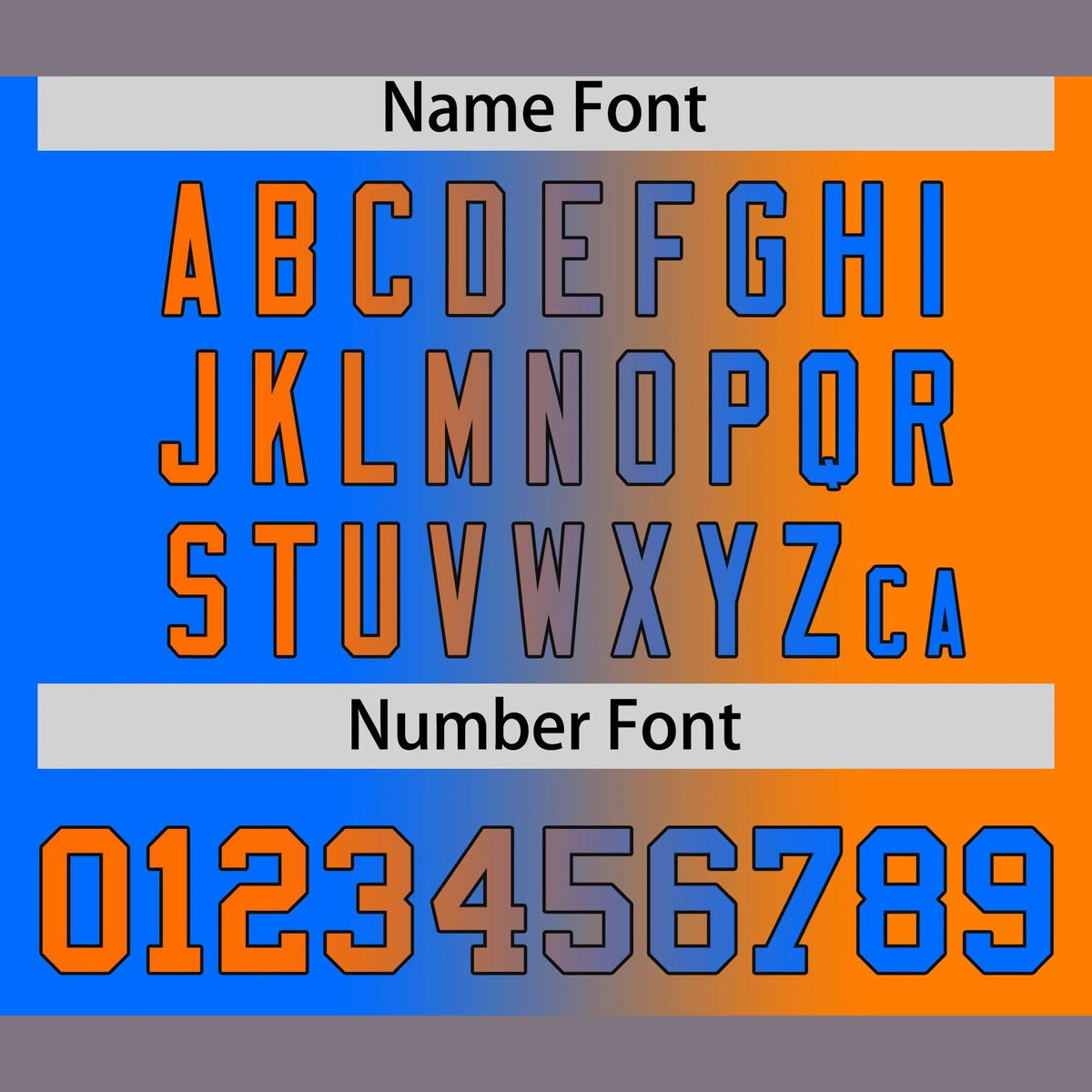 Custom Orange Blue Gradient Style Authentic Baseball Jersey