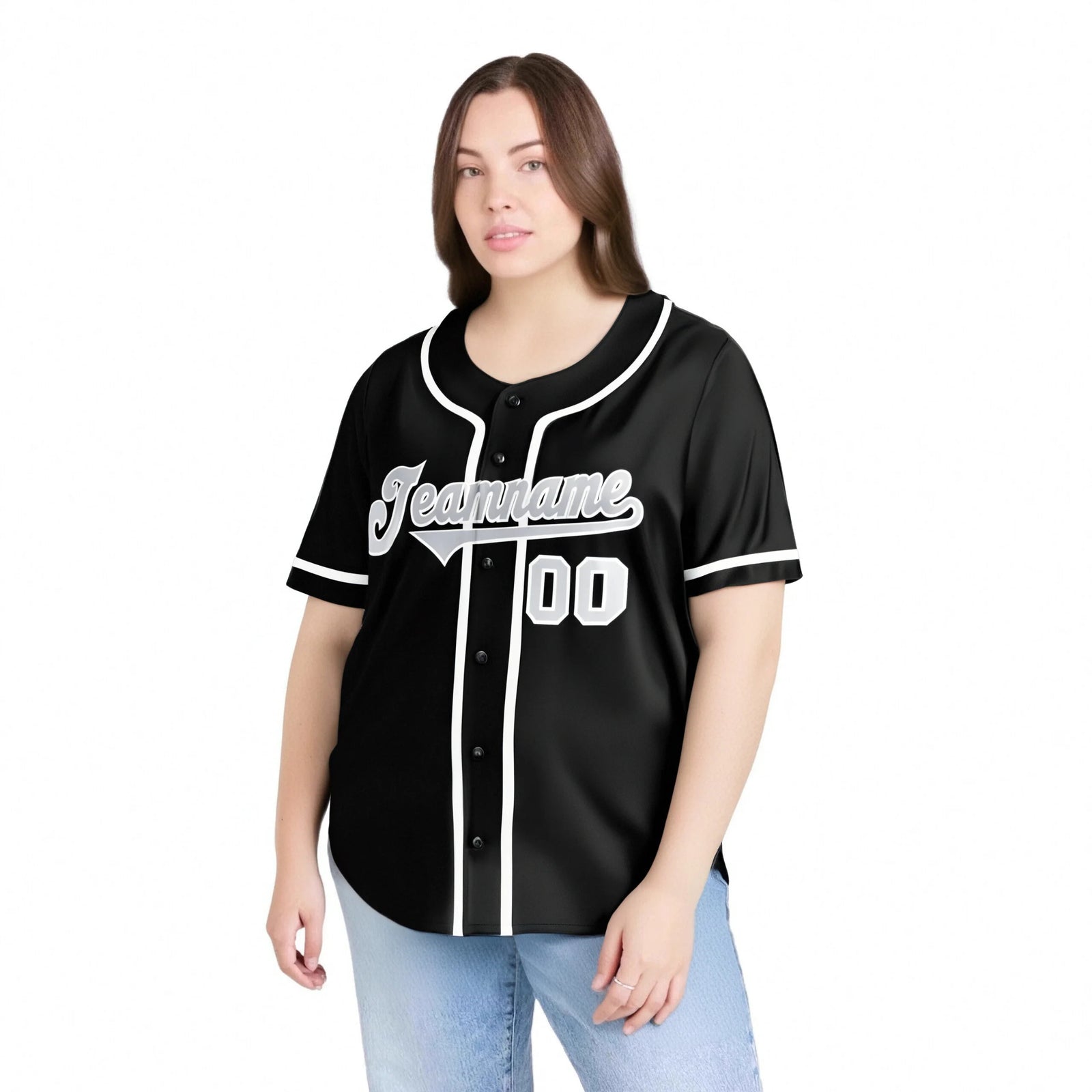 Custom Black Gray-White Classic Style Authentic Baseball Jersey