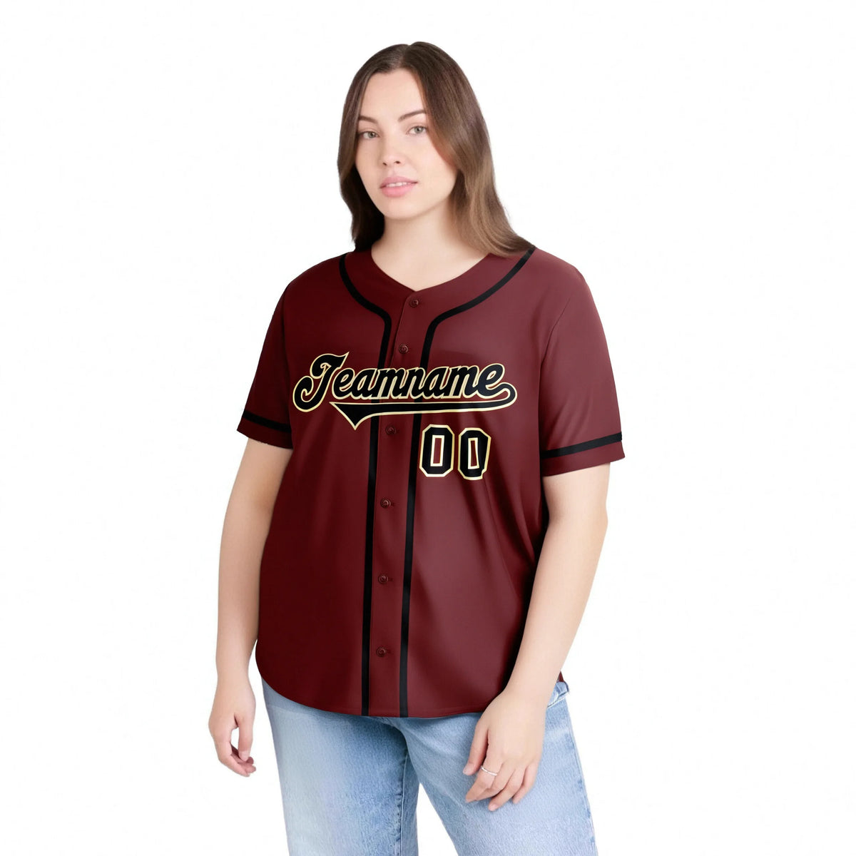 Custom Crimson Black Classic Style Authentic Baseball Jersey