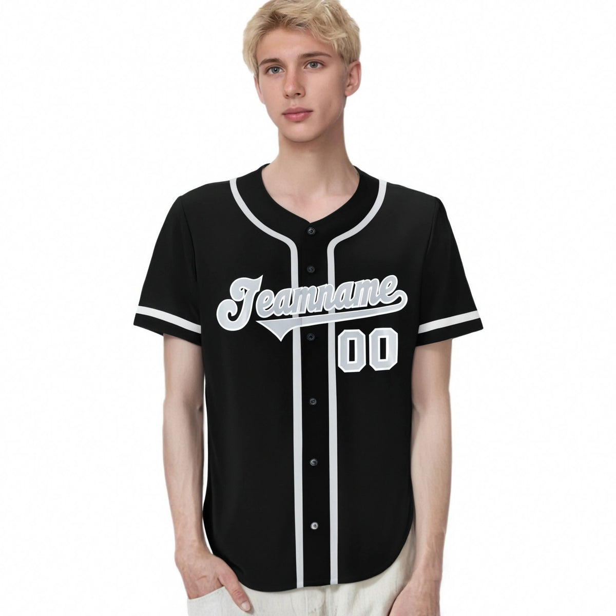 Custom Black Gray Classic Style Authentic Baseball Jersey