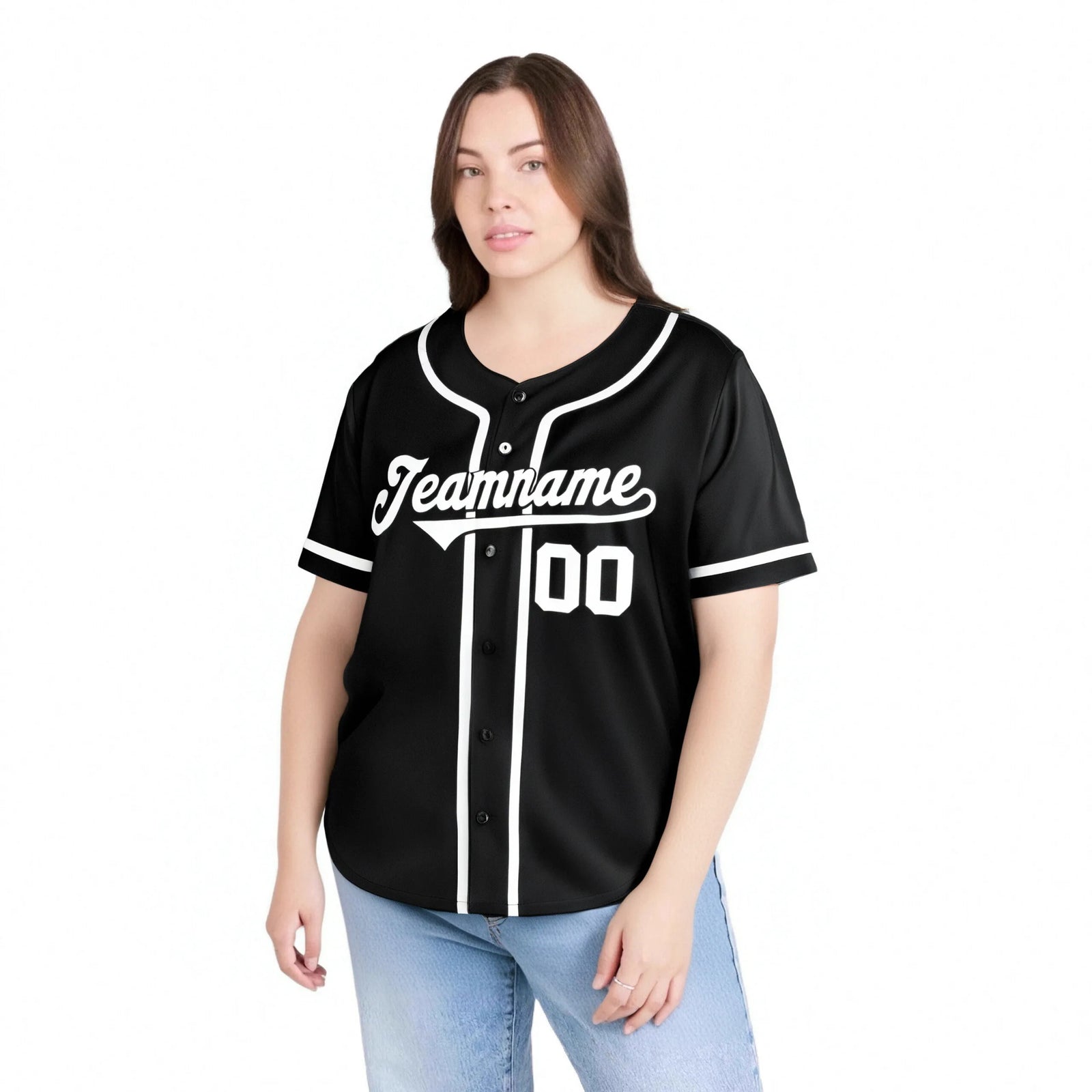 Custom Black White Classic Style Authentic Baseball Jersey