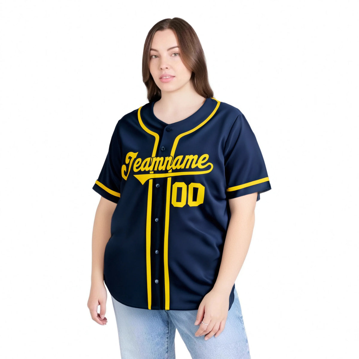 Custom Navy Gold Classic Style Authentic Baseball Jersey