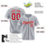 Custom Gray Red-White Classic Style Authentic Baseball Jersey