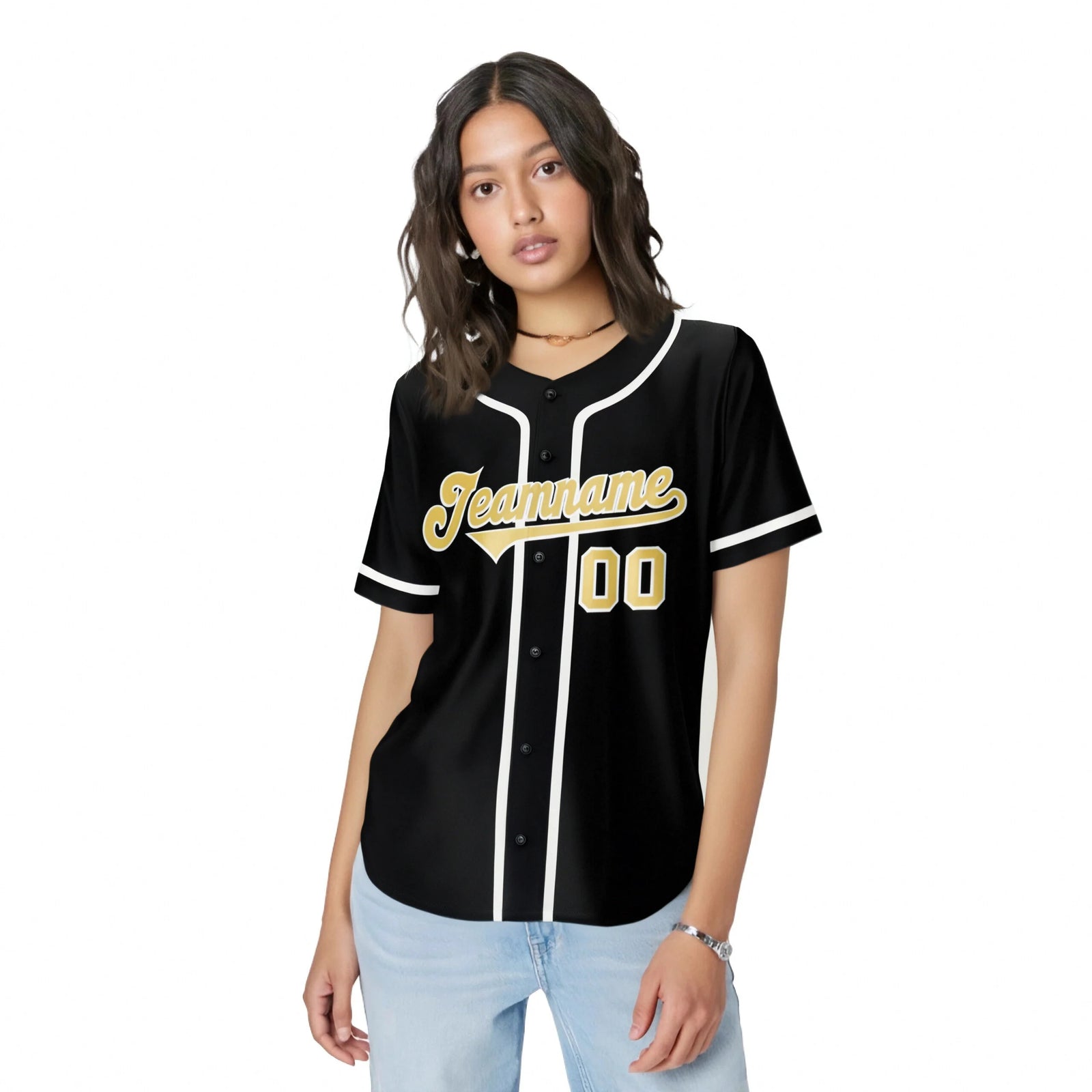 Custom Black White Classic Style Authentic Baseball Jersey