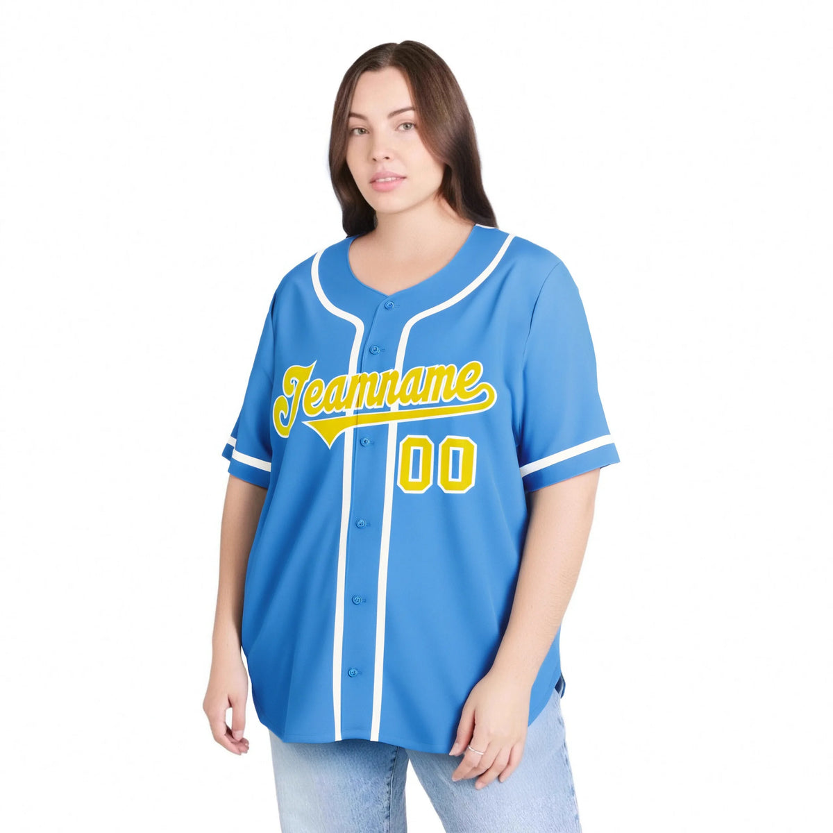Custom Powder Blue White Classic Style Authentic Baseball Jersey