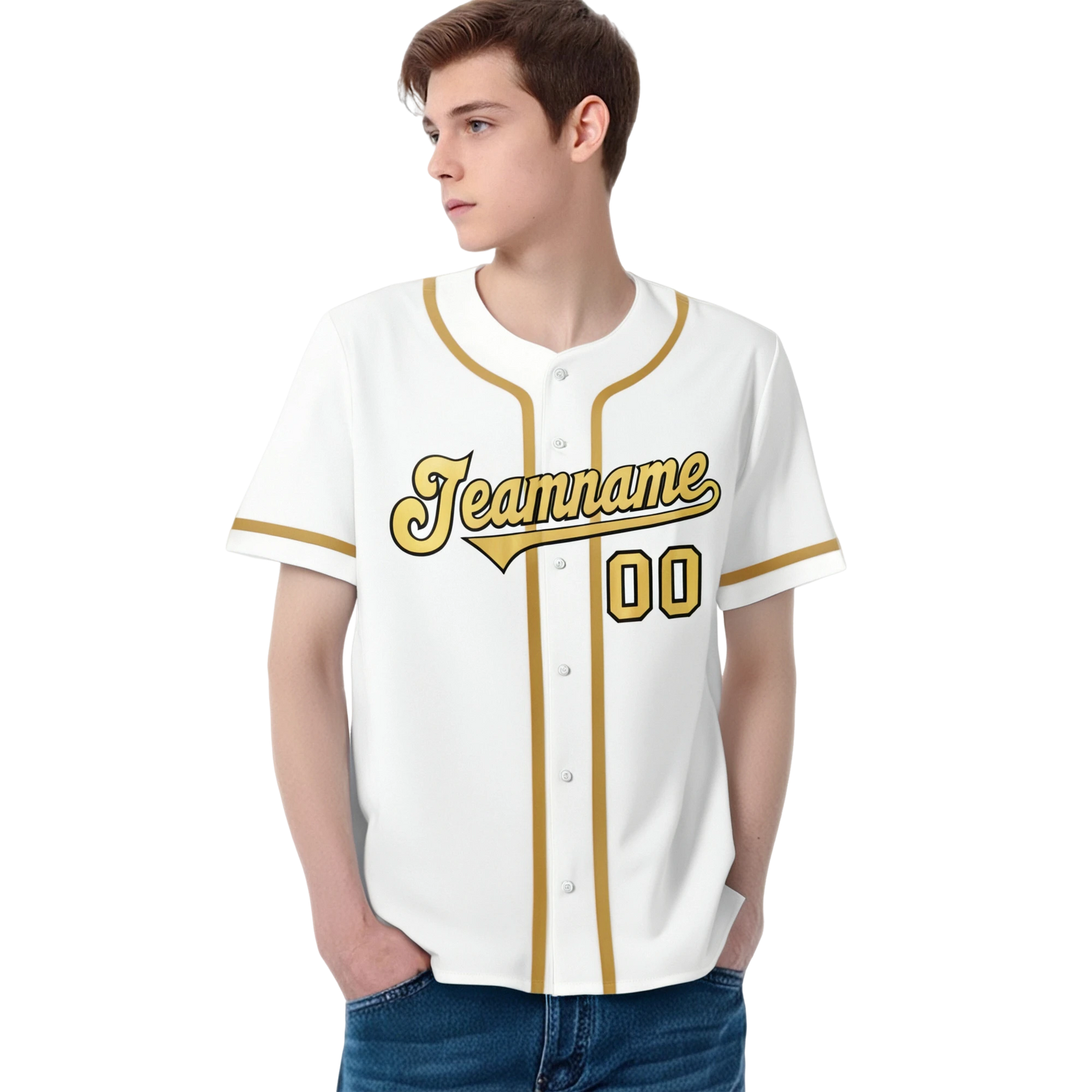 Custom White Khaki Classic Style Authentic Baseball Jersey