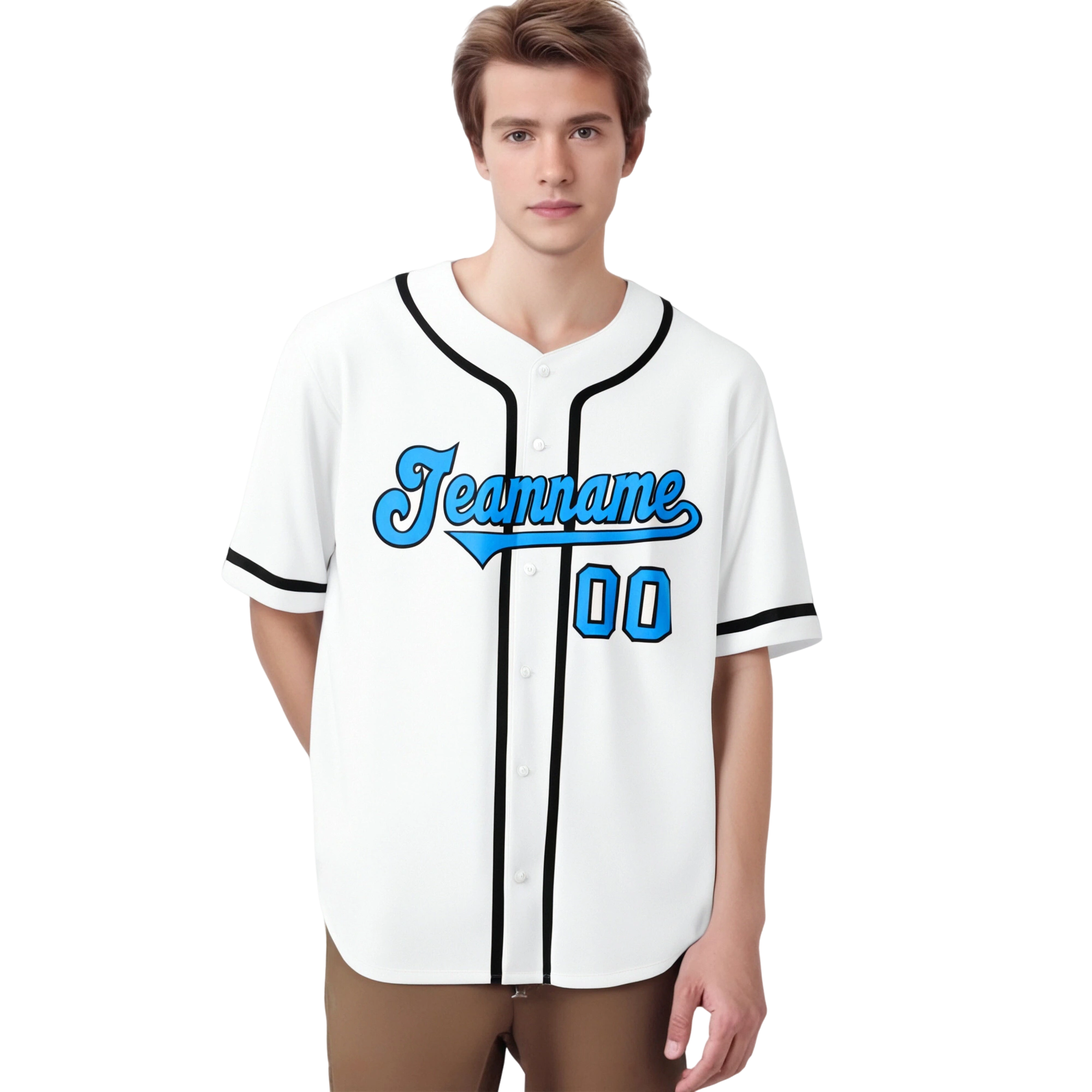 Custom White Black Classic Style Authentic Baseball Jersey