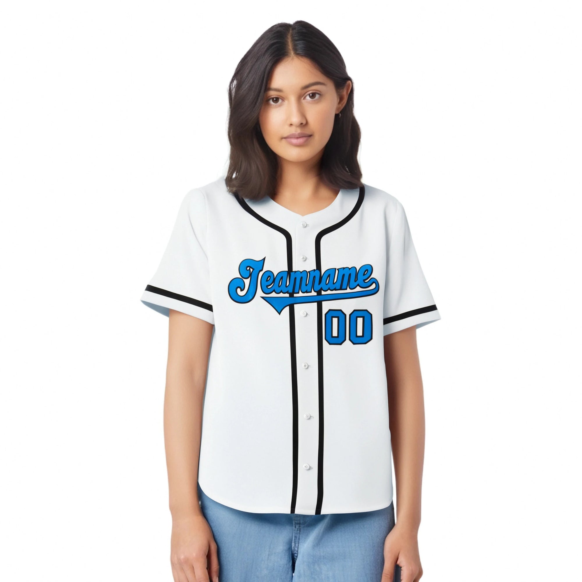 Custom White Black Classic Style Authentic Baseball Jersey