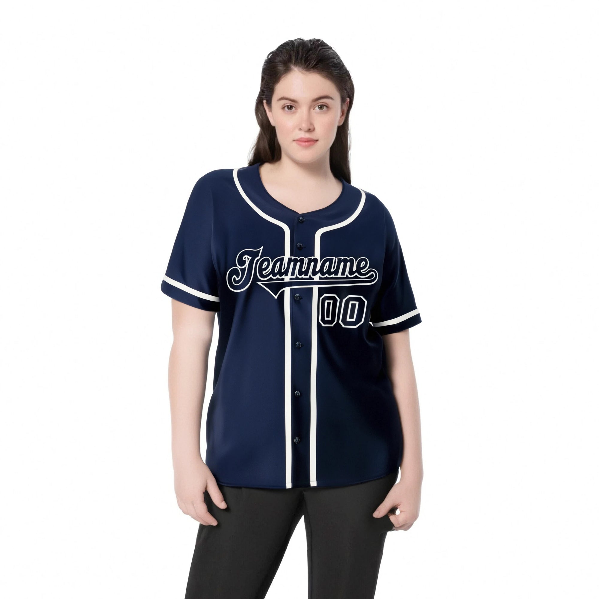 Custom Navy White Classic Style Authentic Baseball Jersey