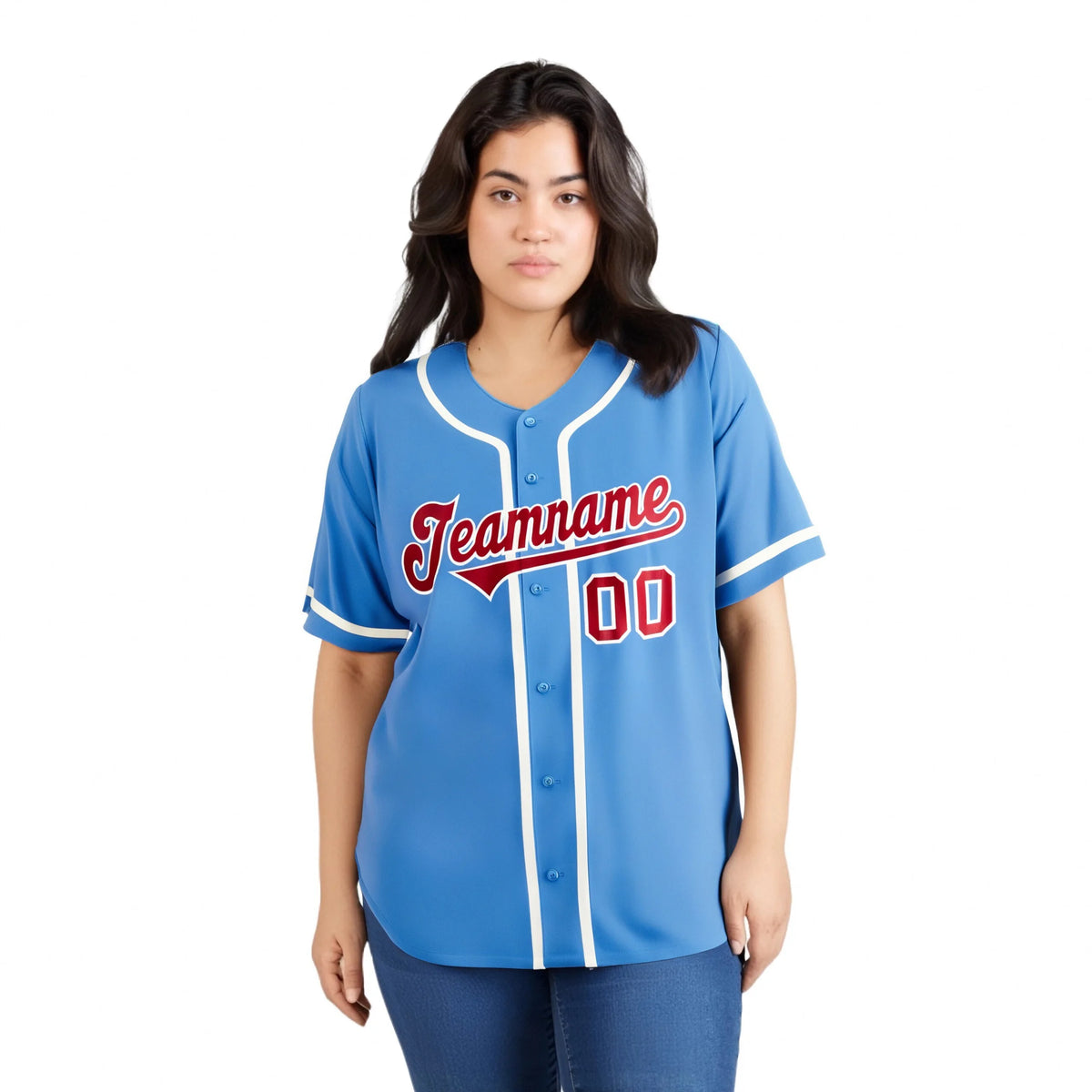 Custom Powder Blue White Classic Style Authentic Baseball Jersey